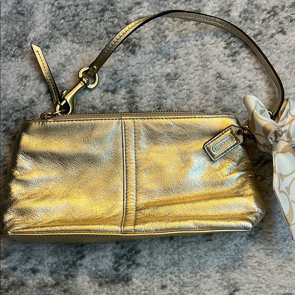 Gold Coach Women's Bag with Bow Accent - Picture 2 of 2